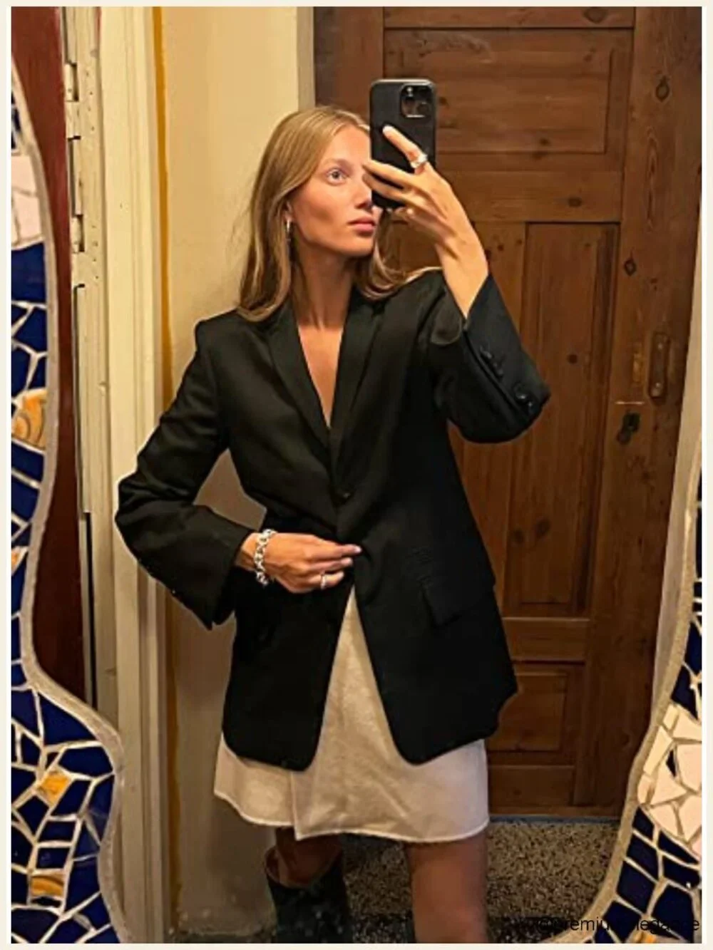 Women's Oversized Blazer Long Sleeve Notch Lapel Basic Suit Jacket